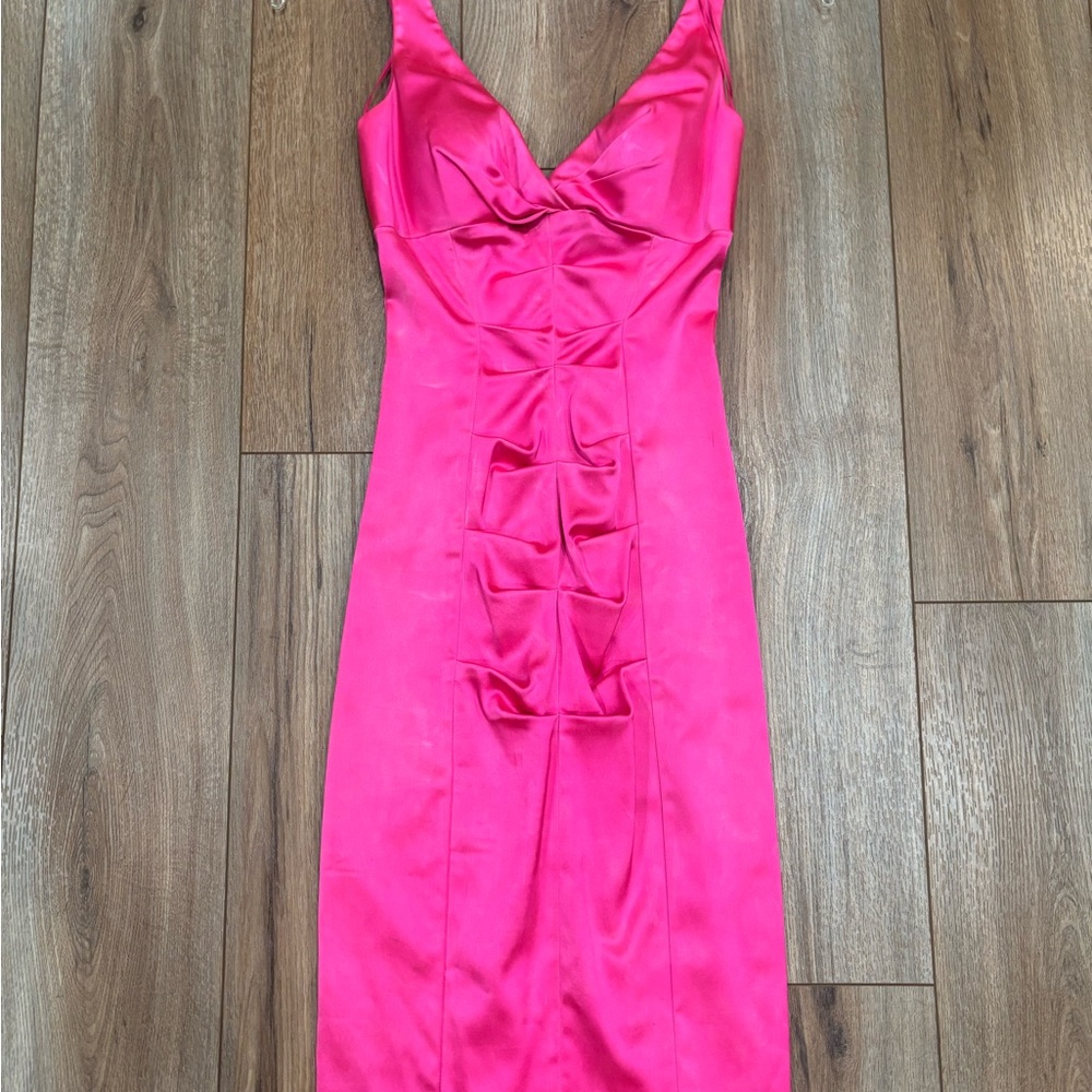 cache Vibrant Pink Midi Dress